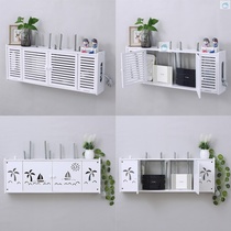 Cabinet blocking TV cabinet wireless network power cord router storage box wall-mounted rack information Super large hidden