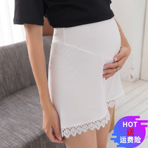 Pregnant Woman Beats Bottom Pants Summer High Waist Toss Pants Summer Thin lace lace floral side shorts 100 lap anti-light safety pants