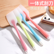 High temperature resistant silicone spatula baking tool nougat household cake cream spatula stirring integrated spatula