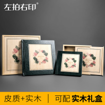 Wedding photo album production Qingfeng high-end photo studio Wedding anniversary book custom leather maiden book Solid wood photo book