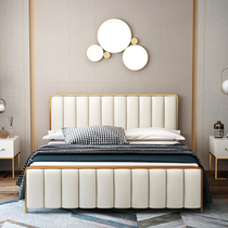 Nordic Furniture Technology Cloth Bed Big Bed Modern Simple Master Bedroom 18 m Wedding Bed Double Bed Light Luxury Leather Art Bed