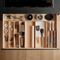 Custom solid wood knife and fork box Cabinet drawer knife and fork plate Dining utensils knife and fork chopsticks spoon Kitchen tools storage box wooden