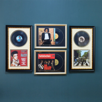 American retro vinyl record hanging painting Bar Cafe nostalgic music meta hanging painting decorative painting mural decoration