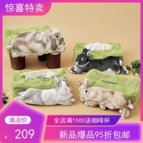 Sale Japan Fenlic Dream YOU MORE Three-dimensional Rabbit shape tissue box pumping paper box Realistic rabbit rally