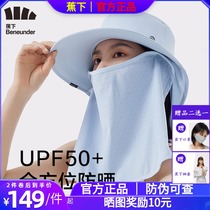 Banana full protection sunscreen hat Summer anti-ultraviolet cover face and neck mask Riding outdoor fishing sun hat big eaves