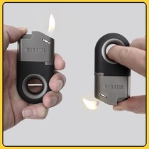 DISSIM inverted lighter windproof retro creative personality tide flip inflatable lighter male Miscellaneous coffee