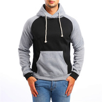 Autumn and winter fashion casual sports color matching hoods