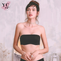 Strapless bra strapless gathered non-slip upper bracket small chest thickened word collar strapless bandeau underwear summer