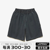 LAPRIMA 20SS Lap Washed Work Pants Wax Dyeing & Washing Tooling Pocket Loose Shorts