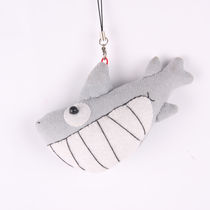 Hand sewn self-made creative small pendant small shark doll puppet doll doll handmade fabric DIY material bag