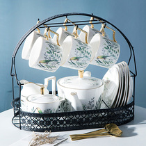 French afternoon tea set home light luxury simple ceramic coffee cup and saucer set living room set English afternoon tea cup