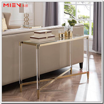 Modern simple light luxury style entrance table walkway against the wall transparent acrylic entrance table sofa long back several