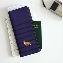 Passport charter ticket passport holder travel cartoon cute long card bag multi-function travel portable document storage bag