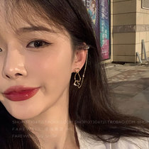 Super beautiful ~ ins ear clip integrated new tassel earrings 2021 explosive ear clip Xianqi Mori Super fairy ear ornaments