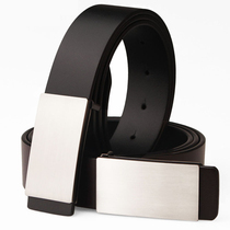 Oedibird ODYBIRD Upscale Smooth Buckle Mens Belt Business Tide Belt Head Layer Bull Leather Pants Strap