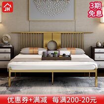 European modern simple princess Wrought iron bed Iron frame Steel frame Double single Adult child 1 2 1 5 1 8 meters