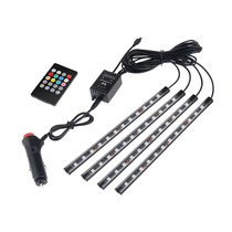 Car decoration lights Car atmosphere lights LED foot lights Music sound control flash DJ rhythm colorful USB atmosphere lights
