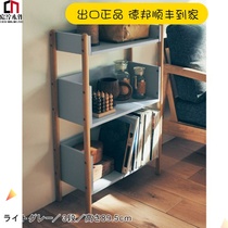 Japanese new storage rack storage rack partition flower rack corner shelf Floor storage rack bookshelf solid wood multi-layer