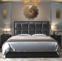 Nordic light luxury Net red American headboard solid wood simple soft bag backrest hotel bedside