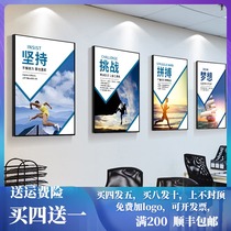 Corporate Culture Wall Company Decorative Painting Office Conference Room Workshop Corridor Mural Background Inspirational Slogan Hanging Painting