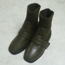 Kanger girls short boots baby childrens boots boys Martin boots leather boots childrens shoes winter shoes children knitted stitching