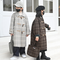 Childrens clothing clothes cockie childrens gas wool autumn and winter coat for boys and girls in the trend of long hair?