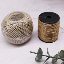 1mm fine 2mm waxing smooth hard hemp rope tag crafts tied knot handmade DIY material