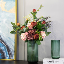 Light Extravagant Emulation Bouquet Rose Flowers Home Living Room Dining Room Table Hem Flowers Fake Flower Art Suit Nordic Decoration Silk Flowers