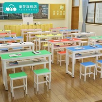 Writing Desk Student Household Brief Modern Junior High School Class Table And Chairs Double Training Table Lunch Tobank Chairs Simple Combination