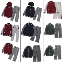 Primary and secondary school uniforms Chunqiu Yinglun College baseball clothes men and womens sports clothes early school students fall class uniforms custom-made