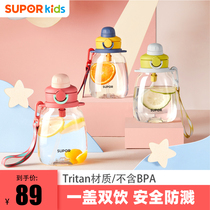 Supor large-capacity children's water cup kettle children's straw cup resistant to high temperature and summer belly cup
