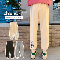 Lashabelle child clothing girl pants childrens bunches sports pants CUHK children casual long pants 2022 spring autumn new