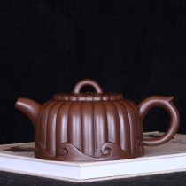 Taiwan returned to old purple jar famous master Yu Guoliang early hand made banged wave pot