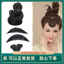 Guzheng stage performance Snake fine hair bun Ancient costume wig pad hair female Hanfu small fresh studio photo bun