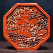 Songhe Figure Old object Wenfang Sibao Hui ink Anhui old ink ingot ink block ink strip Cinnabar ink