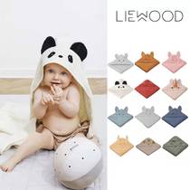 10% off spot Denmark Liewood baby organic cotton cartoon animal hooded cloak bath towel large
