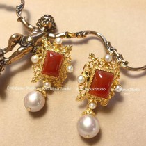 Artist jewelry museo series Southern red pearl ear clip 1480 deposit 1000 non-refundable