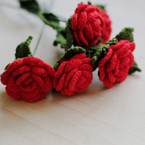 New wool crochet rose immortal bouquet material bag handmade introductory couple gift tool set
