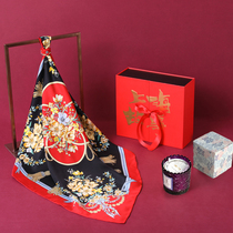 Shanghai Stories True Silk Mulberry Silk Scarlet Teachers Festival Gift Box Delivery Teachers Fang Towel Scarf for Spring and Autumn Thin Cape