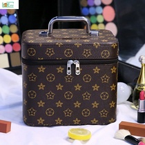 Waterproof box square skin care retro storage carrying bag Large capacity portable small travel makeup cosmetic case Toiletries