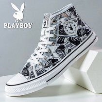 Floral Playboy mens shoes 2022 New Summer Breathable Sail Fabric Shoes Slim height Casual Board Shoes 100 hitch Shoe shoes