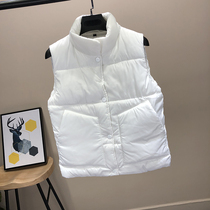 Winter new cotton vest mens winter down cotton waistcoat outer wear vest trend pure white horse padded jacket