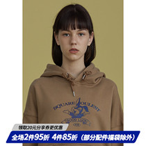 square houlest homemade thin lint cotton sweatshirt couple hooded loose coat 2021 New Spring