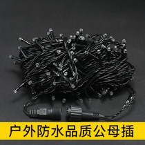 LED small color light Flash light string light Starry Christmas New Year decoration light Male and female plug light string colorful wedding neon