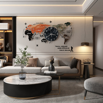 Light luxury wall clock Nordic modern art atmospheric hanging watch Household net red fashion clock creative quartz clock watch hanging wall