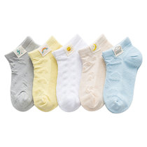 Girl socks summer cotton mesh socks childrens socks sweat-sucking boat Socks baby student socks thin shallow middle-big children
