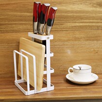 Japanese wrought iron tool rack Kitchen knife rack Kitchen shelf Cutting board rack Knife rack Cutting board rack Pot cover rack