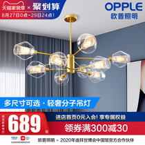 OP lighting postmodern chandelier Living room lighting Simple dining room bedroom atmosphere Nordic molecular lighting DD