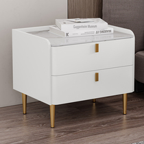 Arc allows free installation of paint bedside table simple modern light luxury Nordic small ultra-narrow solid wood storage bedside cabinet