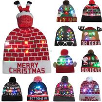 50 Colorful Merry Christmas LED Light-up Knit Hat Beanie